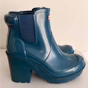 Hunter Women's Original Chunky Block High Heel Chelsea Rain Boots